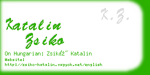 katalin zsiko business card